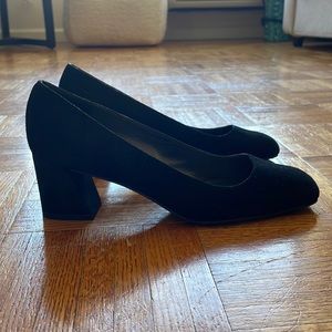 NEW Stuart Weitzman Black Suede Pumps